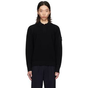 25 FW 스톤아일랜드 남성 블랙 집업 폴로 셔츠 242828M212001