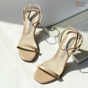 [멜팅브라운] 여성 스트랩 샌들 힐 여성 여름 샌들 신발 K767