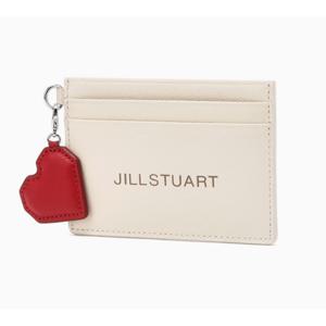 [JILLSTUART ACC][PAPER] 아이보리 로고 포인트 소가죽 카드지갑 JAHO5E472I2