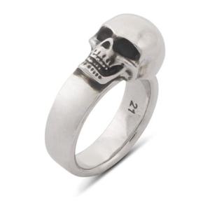 알렉산더맥퀸 사이드 스컬 로고 링 748202J160Y0445 SILVER