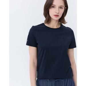 헤지스 여성 24SS 클리어런스스테디셀러네이비  면 반팔티셔츠 WSTS4B330N2