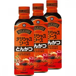 기꼬만 kikkoman 기꼬만 식품 델리셔스 소스 돈까스 500ml 3개