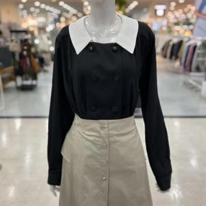 SOUP sh06 세라카라배색 모임하객룩 블라우스 AB3LS80