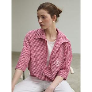 [Melissa] 레이어드 포인트 숏 블라우스 레드 (ML5260B036)