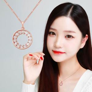 클레오 14KGP 로즈골드 큐빅 체인 패션 목걸이