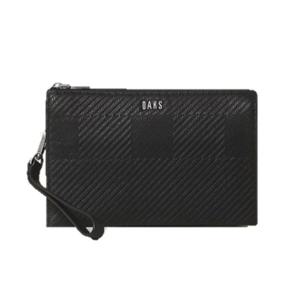 [닥스핸드백] 그레이트 하우스체크 블랙 체크배색 그립백 DBBA4F305