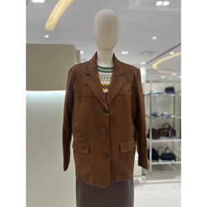 [AB.F.Z] 세무 싱글 박시 자켓 (KSZ1QL01A)