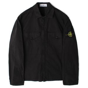 24FW 스톤 수피마 코튼 오버셔츠 블랙 811510210 V0029