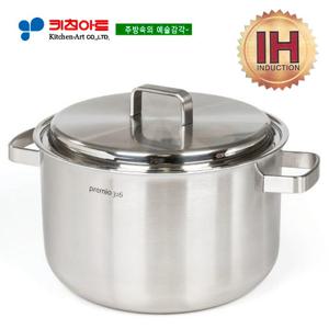 키친아트 프리미오(IH) 통오중(5PLY)냄비 28CM곰통(STS316)