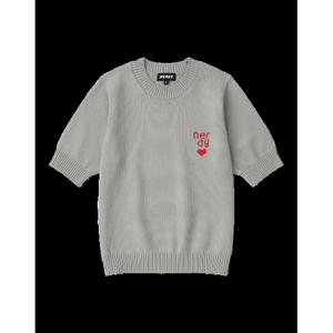 [널디] 우먼스 하트 로고 반팔 스웨터 PNES25NT02 W S HEART LOGO S S SWEATER