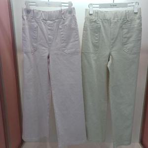 Latium HC06 스판 국내생산 허리반밴딩 일자형 통와이드 면바지팬츠 T2521pt04