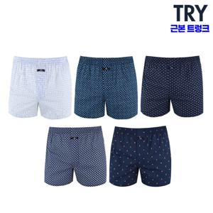 트라이 근본시리즈 남성 순면100 트렁크팬티 5종