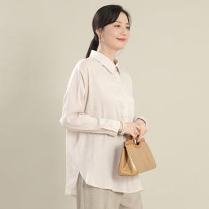 [애비뉴투지]사틴 유광 실키 가오리핏 봄 가을 블라우스 B04519