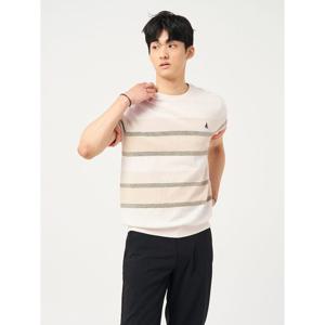 [빈폴멘] 블록 패턴 라운드 니트  아이보리 (BC5351C330)