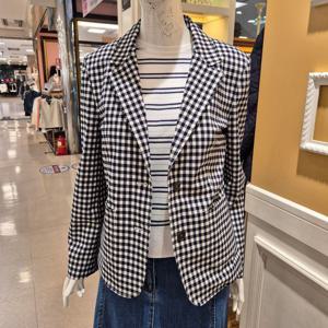 [BCBG] 비씨비지 여름25 모브 체크 자켓 B5B4J131