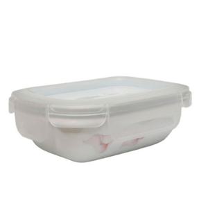 코렐 백합 도자기 뚜껑 반찬통 200ml 직사각 오븐 반찬통 코렐반찬통 밀폐용기 반찬보관용기 뚜껑찬통 반찬