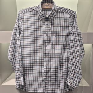 [레노마] 린넨 혼방 중체크 일반핏긴팔남자셔츠RPSSG1032네이비