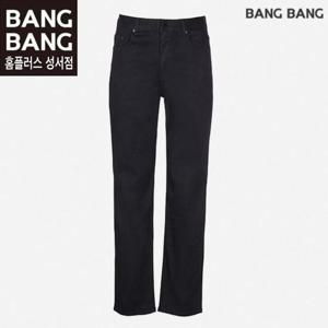 뱅뱅 HC04 봄여름 공용 밑위긴 스판 블랙청바지 NQK200