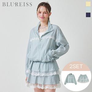 [2SET]레이스 배색 아노락점퍼+스커트_BI5M1JP1421