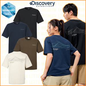 디스커버리 25SS 여름신상 공용 프레시벤트 라인 그래픽 반팔티 DXRS8D053-ICTT