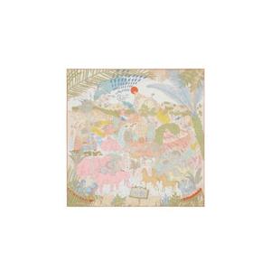 에르메스 르 카나발 데 아니모 스카프 90 블루 빨 로즈 베쥬 H003953S04