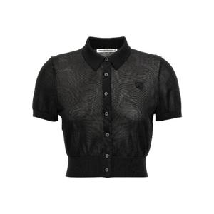 T BY ALEXANDER WANG 크롭 폴로 셔츠 4KC1253077001