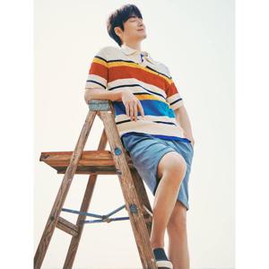 [빈폴멘] 코듀로이 밴딩 하프 팬츠  블루 (BC5425C03P)