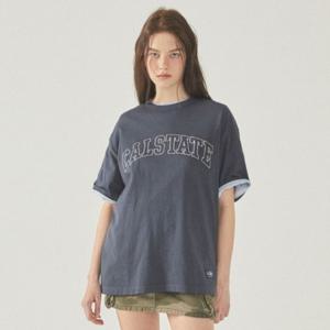 [후아유]남녀공용 Dyed Embroidery Letter T-shirt WHRPF2523U