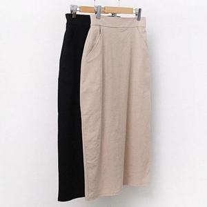 밴딩 트임 여성큰옷 롱스커트 3075448S 린넨 빅사이즈