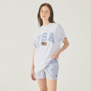 [후아유]남녀공용 USA Patch T-shirt WHRAF3793U
