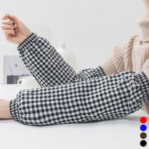 [에이치플러스몰]체크 코튼 작업 팔토시 LM-0331