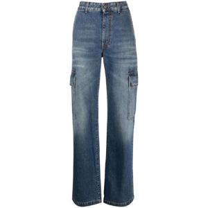 25 FW Stella McCartney 카고 포켓 스트레이트 진 6D02233SPH46 TP432202309