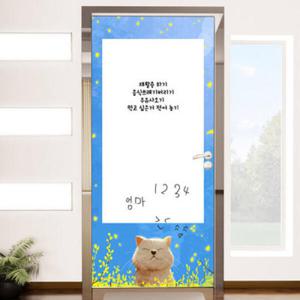 아트박스/꾸밈 ic319-칠판현관문시트지_봄날에고양이