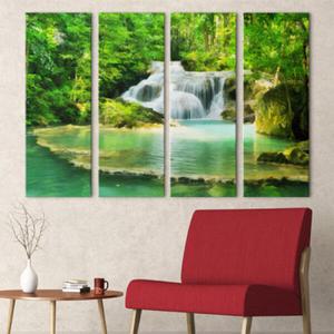 아트박스/꾸밈 iy864-초록숲폭포_대형노프레임세트