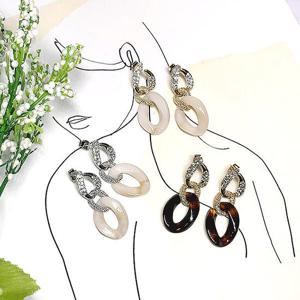 아트박스/폭스타일 [silver 925 은침] 3색 볼드 체인 귀걸이