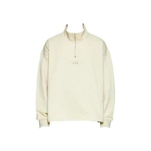 우영미 하프 집업 티셔츠 아이보리   23SS W231TS30718I