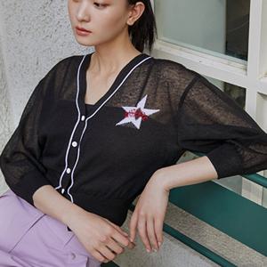 [에고이스트]인타샤 자카드 포인트 V넥 가디건 (ER2KG560)