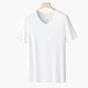 브이넥 반팔 03심리스T-W-3XL110 부드러운원단 남성용 냉감 쿨티셔츠 이너웨어 무봉제 심리스 시원한 가벼운 부드러운원단 머슬핏
