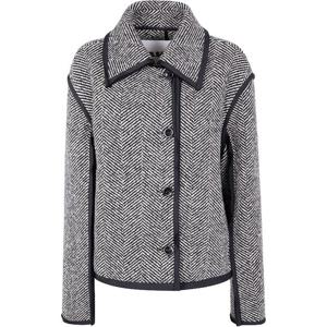 질샌더 블랙 앤 화이트 헤링본 재킷 J02BN0229 J40261 092