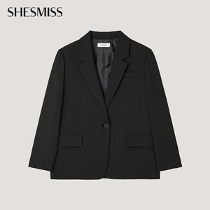 [쉬즈미스] 원 버튼 테일러드 자켓 _SWWJKP32020_BK