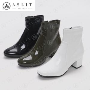 [애슬릿] 여성 스판 삭스 둥근코 미들 힐 앵클 부츠 5cm