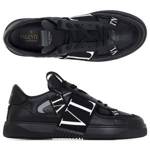 발렌티노 블랙 VLTN 밴드 스니커즈 S0C58 WRQ 0NO