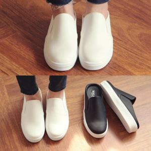 [애슬릿] 발 편한 여성 통굽 슬립온 뮬 블로퍼 5.5cm