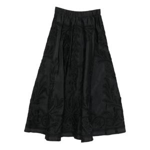 25 FW PAROSH 플라워 자수 A라인 미디 스커트 POISOND621531 TP440776139