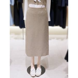 [숲]뒷밴딩 미디 H라인 스커트 (SB9SR30)
