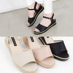 [애슬릿] 발 편한 통굽 발목 스트랩 샌들 4.5cm