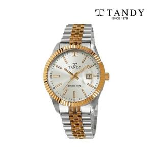 [TANDY] 탠디 럭셔리 메탈 손목시계(오스트리아 스톤 식입)T-3921 남자 골드콤비