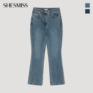 [쉬즈미스] 워싱 세미 부츠컷 데님 팬츠_SSMSLP32020