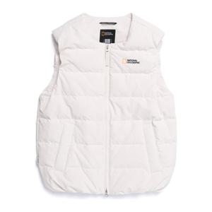 N254UDV920 헤론 U넥 경량 구스다운 베스트 CRYSTAL BEIGE