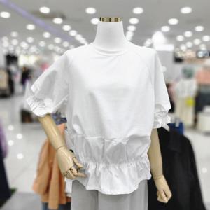 [비지트인뉴욕]라운드넥 밑단셔링 루즈핏 반팔티셔츠 VA5ST7F1i_